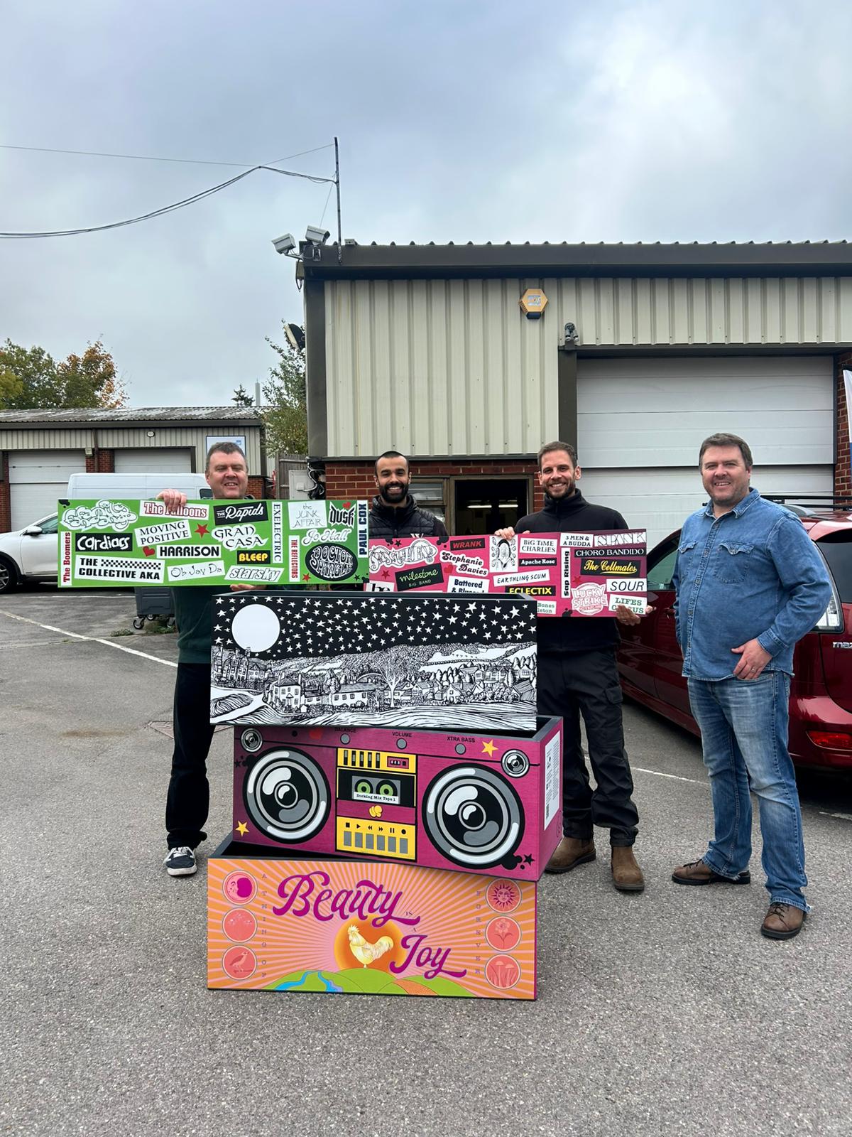 New artistic planter in Allen Court Dorking with fresh planting by Wild by Design