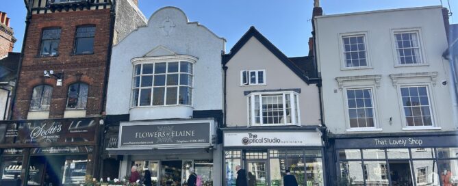 Dorking town centre with spring events and Easter weekend activities