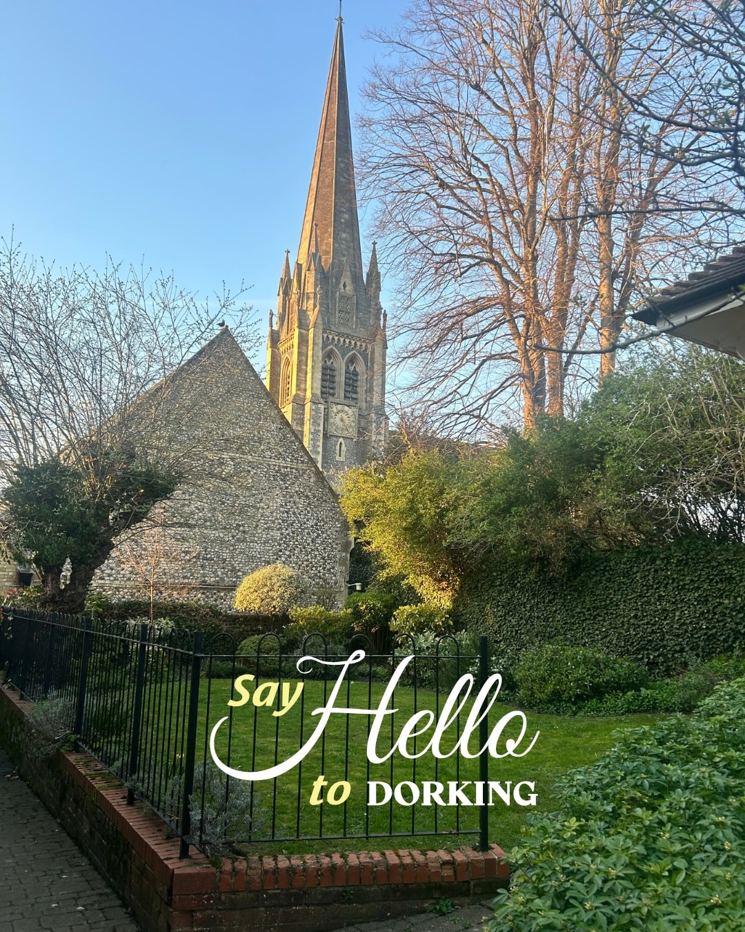 People enjoying Easter weekend events in Dorking town centre including markets and family activities