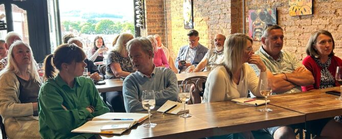 Business owners attending training session at Pippbrook House in Dorking