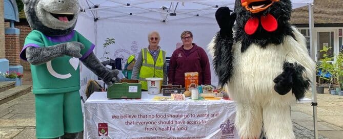 Community food rescue stall at Great Big Green Week in Dorking, Surrey
