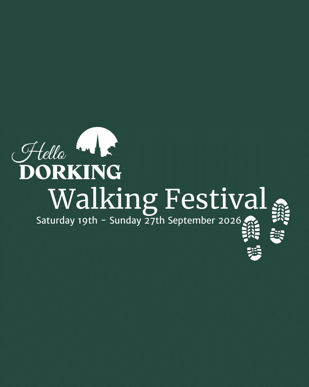 Walkers exploring countryside trails in Dorking, Surrey hills during a walking festival