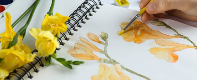 Botanical Paint and Sip workshop at The Historical Herbologist in Dorking.