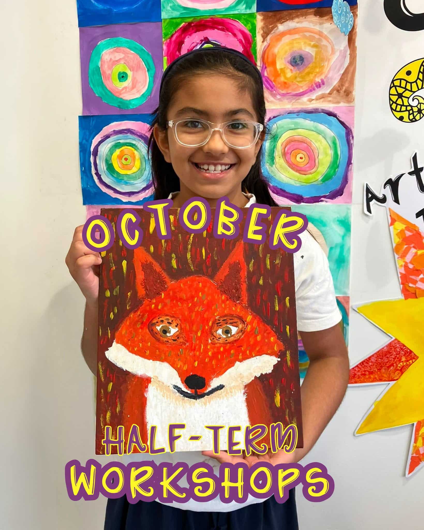 Art K October half term workshops in Dorking, Surrey